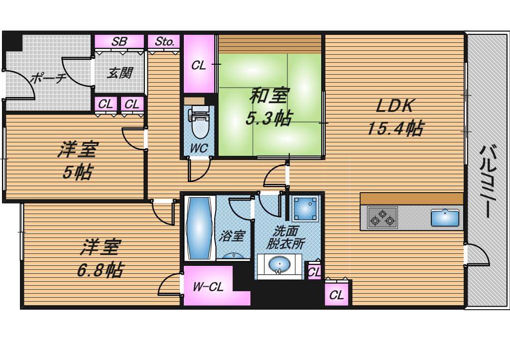 ロイヤルアークグランデールタワー　3LDK　間取り