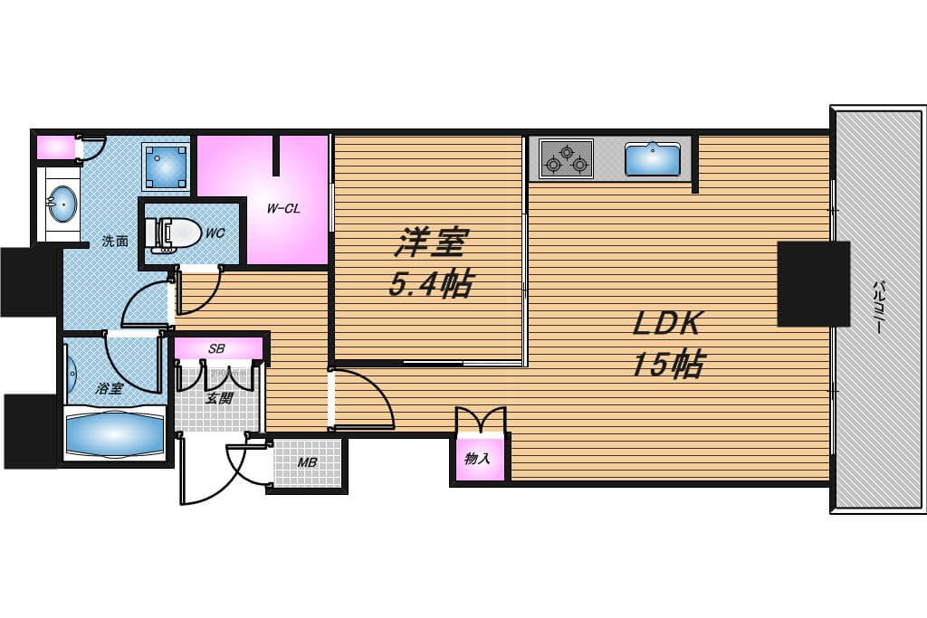 アートアルテール　1LDK　間取り