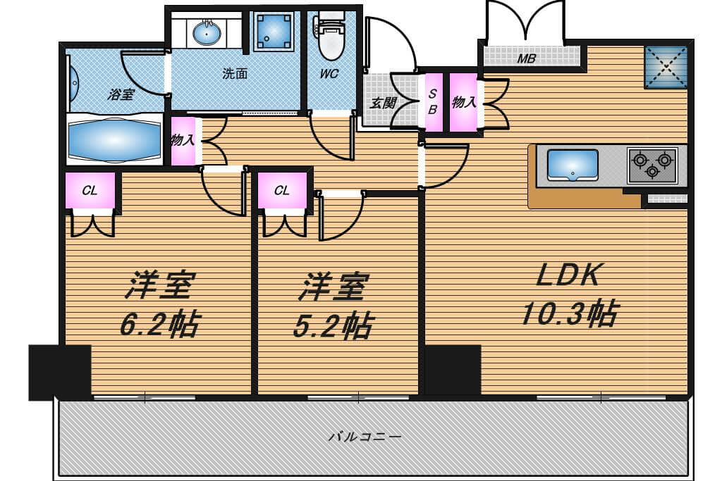 アートアルテール　2LDK　間取り