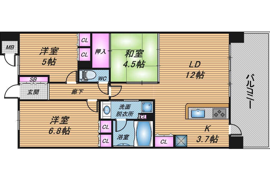 ファインクォーターシティ　3LDK　間取り