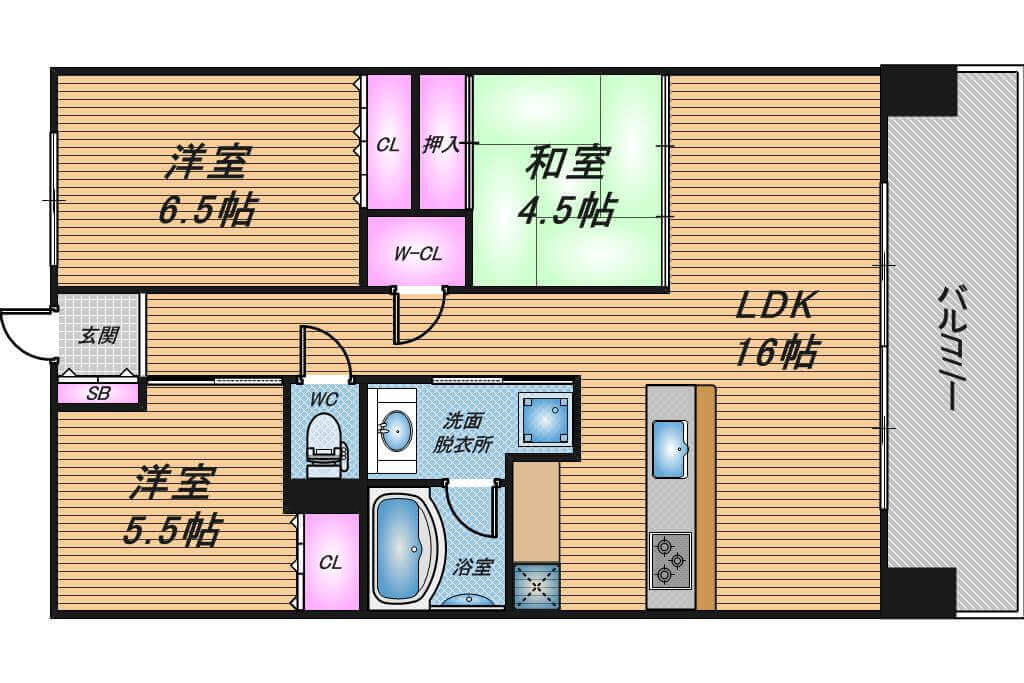 ファインクォーターシティ　3LDK　間取り